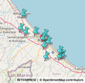 Mappa Via Melozzo da Forlì, 47923 Rimini RN, Italia (6.05)