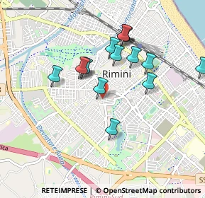 Mappa Via Melozzo da Forlì, 47923 Rimini RN, Italia (0.84933)