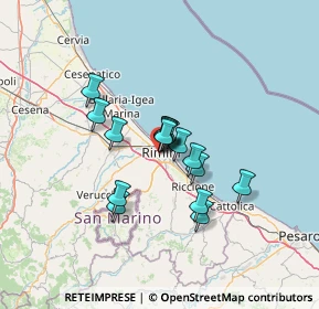Mappa Via Melozzo da Forlì, 47923 Rimini RN, Italia (9.13063)