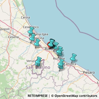 Mappa Via Melozzo da Forlì, 47923 Rimini RN, Italia (9.13063)