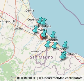 Mappa Via Bornaccino, 47822 Santarcangelo di Romagna RN, Italia (9.91917)