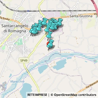 Mappa Via Bornaccino, 47822 Santarcangelo di Romagna RN, Italia (0.81923)