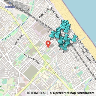 Mappa Via Renato Simoni, 47923 Rimini RN, Italia (0.3955)