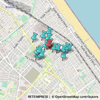 Mappa Via Renato Simoni, 47923 Rimini RN, Italia (0.246)