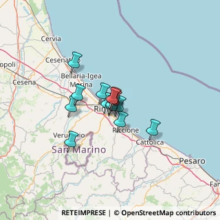 Mappa Via Renato Simoni, 47923 Rimini RN, Italia (7.01857)