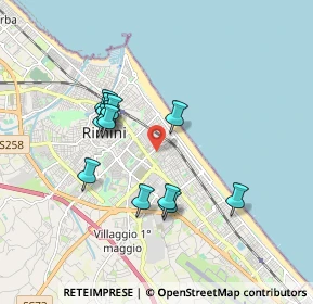 Mappa Via Renato Simoni, 47923 Rimini RN, Italia (1.60385)