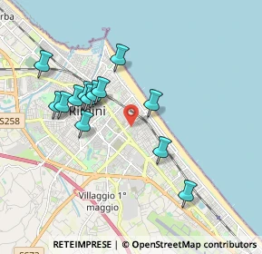 Mappa Via Renato Simoni, 47923 Rimini RN, Italia (1.80231)