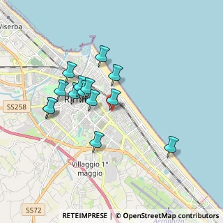 Mappa Via Renato Simoni, 47923 Rimini RN, Italia (1.66643)