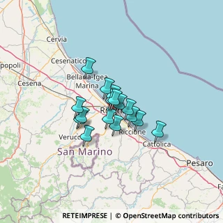 Mappa Via Marco Palmezzano, 47923 Rimini RN, Italia (7.83125)