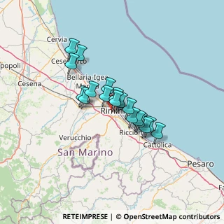 Mappa Via Marco Palmezzano, 47923 Rimini RN, Italia (9.43611)