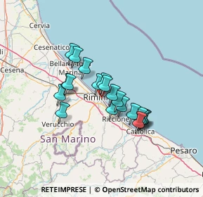 Mappa Via del Garofano, 47923 Rimini RN, Italia (10.2815)