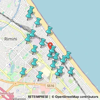 Mappa Via Francesco Brici, 47923 Rimini RN, Italia (1.025)