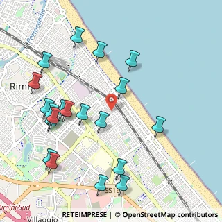 Mappa Via Francesco Brici, 47923 Rimini RN, Italia (1.22)