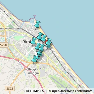 Mappa Via Francesco Brici, 47923 Rimini RN, Italia (1.11846)