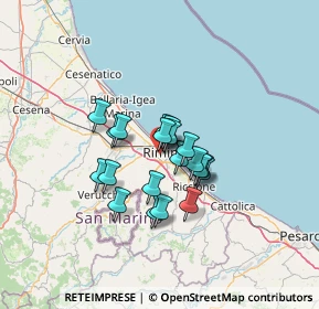 Mappa Via dell'Usignolo, 47923 Rimini RN, Italia (9.167)