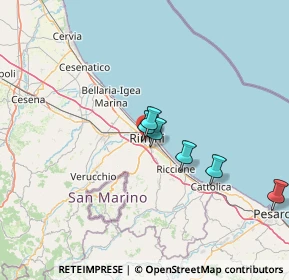 Mappa Via delle Fosse, 47900 Rimini RN, Italia (33.70833)