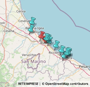 Mappa Via delle Fosse, 47900 Rimini RN, Italia (10.83083)