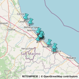 Mappa Via dell'Usignolo, 47923 Rimini RN, Italia (7.59167)