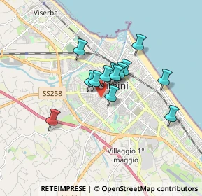 Mappa Via delle Fosse, 47900 Rimini RN, Italia (1.26154)