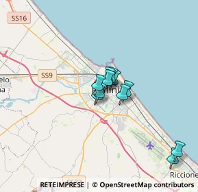 Mappa Via dell'Usignolo, 47923 Rimini RN, Italia (2.28545)