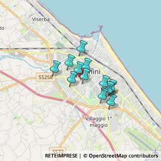 Mappa Via delle Fosse, 47900 Rimini RN, Italia (1.20923)