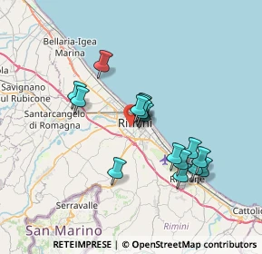 Mappa Via delle Fosse, 47900 Rimini RN, Italia (6.05188)