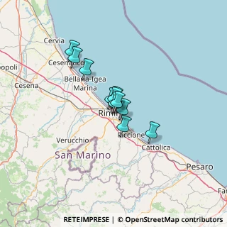 Mappa Viale Ugo Bassi, 47923 Rimini RN, Italia (7.69364)