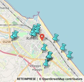 Mappa Viale Ugo Bassi, 47923 Rimini RN, Italia (1.70688)