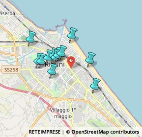 Mappa Viale Ugo Bassi, 47923 Rimini RN, Italia (1.43083)