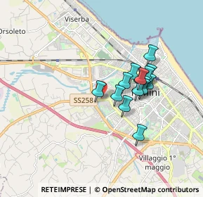 Mappa Via Marecchiese, 47900 Rimini RN, Italia (1.39067)