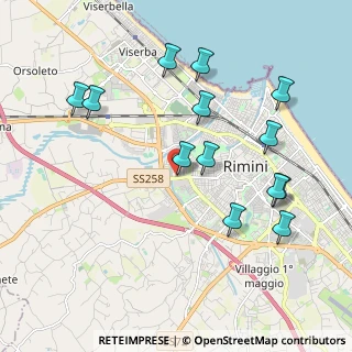 Mappa Via Marecchiese, 47900 Rimini RN, Italia (2.14615)