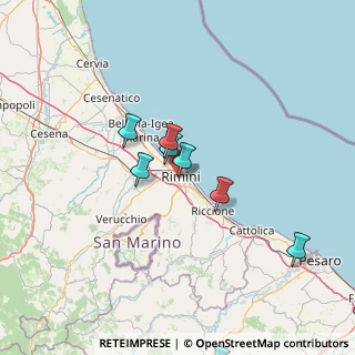 Mappa Via Montefeltro, 47923 Rimini RN, Italia (23.13364)