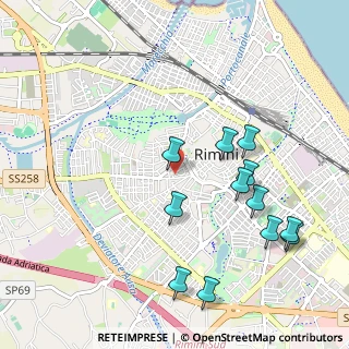 Mappa Via Montefeltro, 47923 Rimini RN, Italia (1.115)