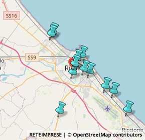 Mappa Piazza Giuseppe Mazzini, 47923 Rimini RN, Italia (3.09083)