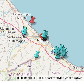 Mappa Piazza Giuseppe Mazzini, 47923 Rimini RN, Italia (6.0025)