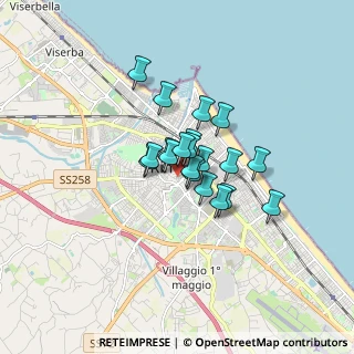 Mappa Via Castracane, 47921 Rimini RN, Italia (1.0205)