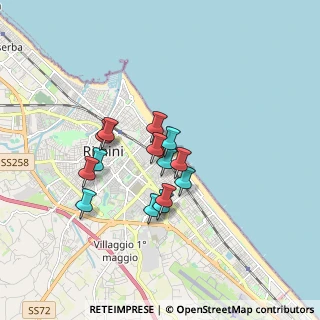 Mappa Via Alessandro Poerio, 47923 Rimini RN, Italia (1.315)
