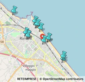 Mappa Via Alessandro Poerio, 47923 Rimini RN, Italia (1.55308)