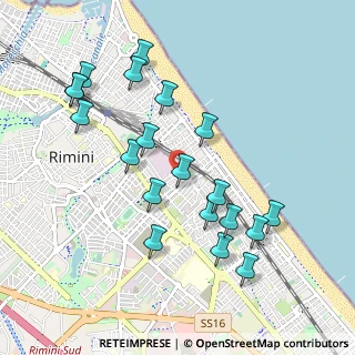 Mappa Via Aristide Gabelli, 47923 Rimini RN, Italia (1.0325)