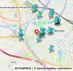 Mappa Via Claudio Paci, 47922 Rimini RN, Italia (0.875)