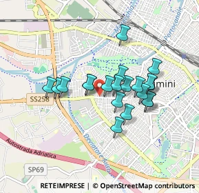 Mappa Via Claudio Paci, 47922 Rimini RN, Italia (0.704)