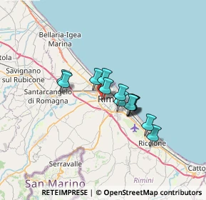 Mappa Via Claudio Paci, 47922 Rimini RN, Italia (4.58231)