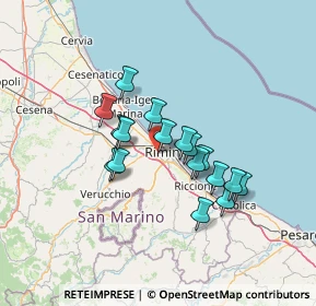 Mappa Via Claudio Paci, 47922 Rimini RN, Italia (10.78824)
