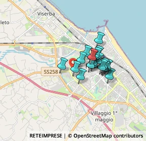 Mappa Via Claudio Paci, 47922 Rimini RN, Italia (1.1725)