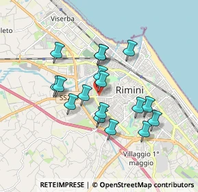 Mappa Via Claudio Paci, 47922 Rimini RN, Italia (1.51176)