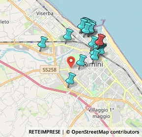 Mappa Via Claudio Paci, 47922 Rimini RN, Italia (1.7055)
