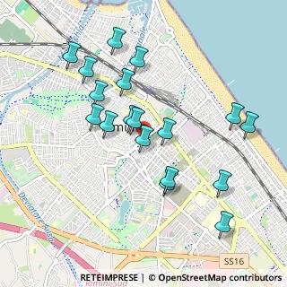 Mappa Percorso ciclo-pedonale Claudio Ugolini, 47923 Rimini RN, Italia (0.96722)
