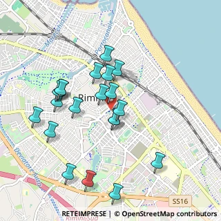 Mappa Percorso ciclo-pedonale Claudio Ugolini, 47923 Rimini RN, Italia (0.9515)