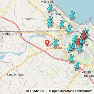 Mappa Via Torricella Feltria, 47923 Rimini RN, Italia (2.682)