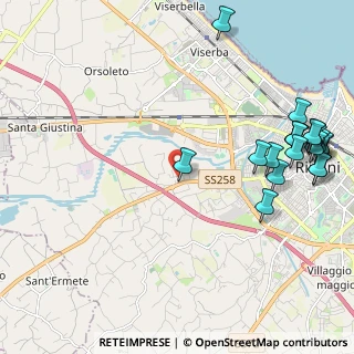 Mappa Via Torricella Feltria, 47923 Rimini RN, Italia (2.867)